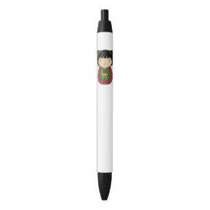 Kokeshi WeihnachtsKranz Kugelschreiber