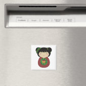 Kokeshi WeihnachtsKranz Magnet (In Situ (Geschirrspüler))