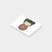Kokeshi WeihnachtsKranz Post-it Klebezettel (angewinkelt)