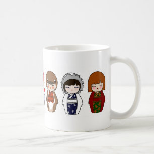 Kokeshi WeihnachtsTasse 2 Kaffeetasse