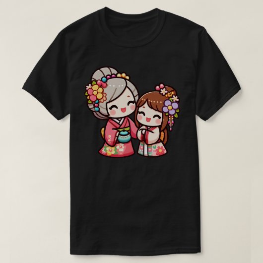 Kokeshis Mother Guiding Light for Daughter T-Shirt (Design vorne)