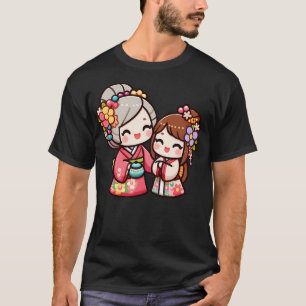 Kokeshis Mother Guiding Light for Daughter T-Shirt