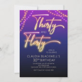 Kokett 30. Geburtstag Einladung (Vorderseite)