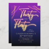 Kokett 30. Geburtstag Einladung (Vorne/Hinten)