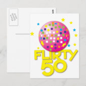 KOKETT 50 Geburtstagsgeschenk Postkarte (Vorne/Hinten)