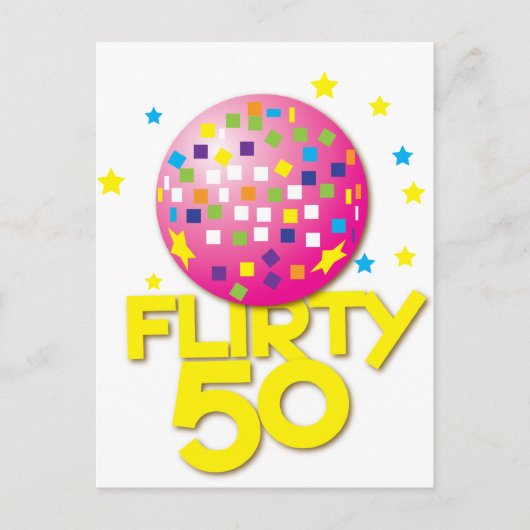 KOKETT 50 Geburtstagsgeschenk Postkarte (Vorderseite)