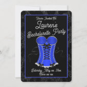 Kokett Blue Corset Einladung (Vorderseite)
