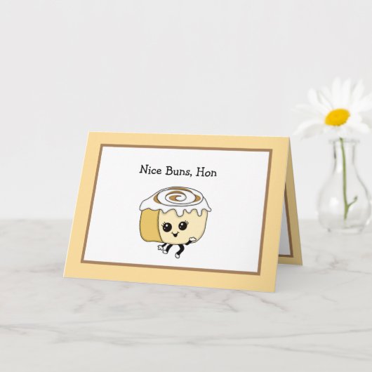 Kokett Cinnamon Roll Food Pub Romantische Karte (Kleine Pflanze)