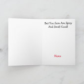 Kokett Gingerbrot Man Romantische Karte (Innenseite)