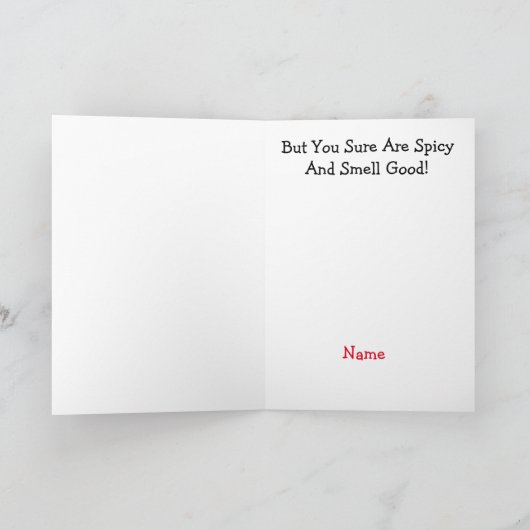 Kokett Gingerbrot Man Romantische Karte (Innenseite)