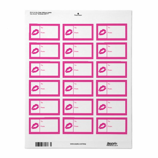 Kokett Kiss Adressaufkleber (Vorne)