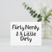 Kokett Nerdy & ein bisschen Dirty Postkarte (Stehend Vorderseite)