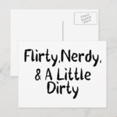 Kokett Nerdy & ein bisschen Dirty Postkarte (Vorne/Hinten)
