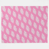 Kokett rosa, weiße Diamantlippen Fleecedecke (Vorderseite (Horizontal))