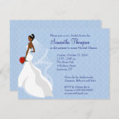 Kokett Sapphire Bridal Dusche Einladung (Vorne/Hinten)