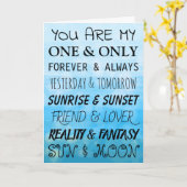 Kokett und für immer, ich Liebe dich Karte (Gelbe Blume)