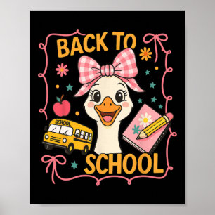 Kokette Alberne Gans Lehrerin Preppy Floral Zurück Poster