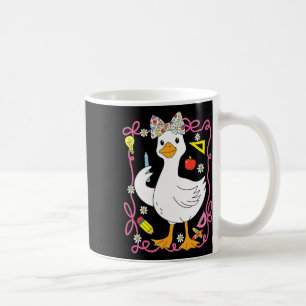 Kokette Alberne Gans Lehrerin Retro Preppy Zurück Kaffeetasse