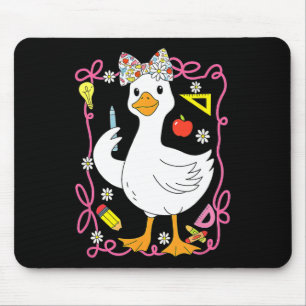 Kokette Alberne Gans Lehrerin Retro Preppy Zurück Mousepad