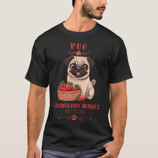 Kokette Ästhetik Hund Erdbeermarkt Pfoten pflücken T-Shirt