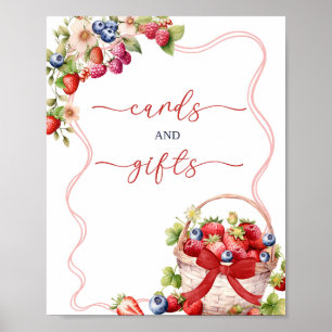 Kokette Beeren Liebeskarten und Geschenke Party-Sc Poster