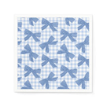 Kokette blaue Gingham und Schleifen