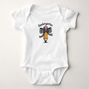 Kokette Bleistift-Schleife Kindergarten-Lehrer Sch Baby Strampler