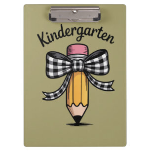 Kokette Bleistift-Schleife Kindergarten-Lehrerin S Klemmbrett