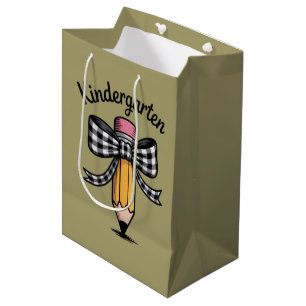 Kokette Bleistift-Schleife Kindergarten-Lehrerin S Mittlere Geschenktüte