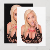 Kokette blonde Thunder_Cove Feiertagskarte (Vorne/Hinten)