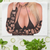 Kokette blonde Thunder_Cove Geschirrtuch (Gefaltet)