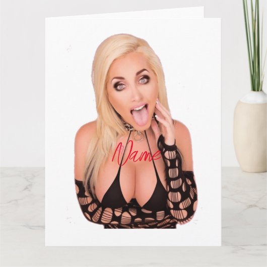 Kokette blonde Thunder_Cove Karte (Vorderseite)