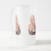 Kokette blonde Thunder_Cove Mattglas Bierglas (Vorderseite Links)