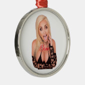 Kokette blonde Thunder_Cove Ornament Aus Metall (Rechts)