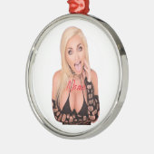 Kokette blonde Thunder_Cove Ornament Aus Metall (Links)