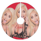 Kokette blonde Thunder_Cove Polyester Weihnachtsbaumdecke (Vorderseite)