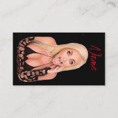 Kokette blonde Thunder_Cove Visitenkarte (Rückseite)