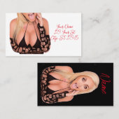 Kokette blonde Thunder_Cove Visitenkarte (Vorne/Hinten)