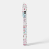 Kokette Blumen-Patchwork-Decke Frühjahrsblumen-Sch iPhone Hülle (Linke Seite)