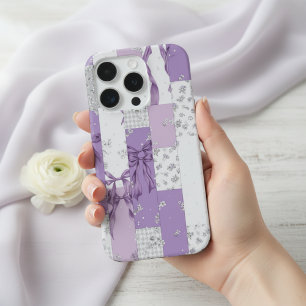 Kokette Blumen-Patchwork-Decke Frühjahrsblumen Sch iPhone 15 Pro Hülle