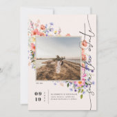 Kokette Blumenwiese | Summer Wedding Foto Save The Date (Vorderseite)
