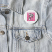 Kokette Bogen Badminton Spielerin Shuttle Mädchen Button (Beispiel)