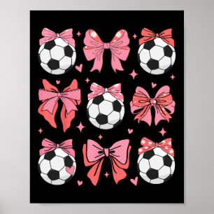 Kokette Bogen Fußball-Mama Familien-Sportler-Mutte Poster