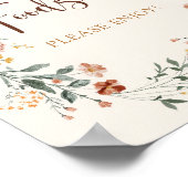 Kokette Bogen Herbst Wildblumen Brautparty Poster (Ecke)
