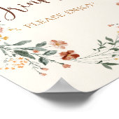 Kokette Bogen Herbst Wildblumen Brautparty Poster (Ecke)