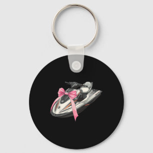 Kokette Bogen Jet Ski Jet Skiing Mädchen Mutter Ro Schlüsselanhänger