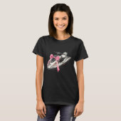 Kokette Bogen Jet Ski Jet Skiing Mädchen Mutter Ro T-Shirt (Vorne ganz)