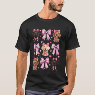 Kokette Bogen Labrador Retriever Hund Lab Mama Ros T-Shirt