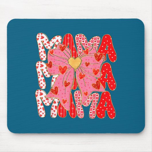 Kokette Bogen Mama Valentinstag Mutter Ehefrau Val Mousepad (Vorne)