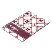 Kokette Burgunder-Schleife Notizblock (Linke Seite)